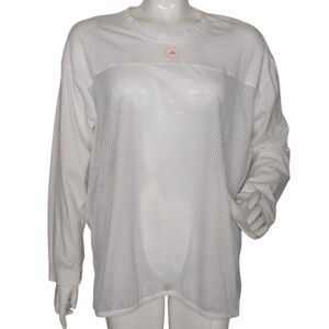 STELLA McCARTNEY/ADIDAS Football Jersey-Tee, XL, White, Mesh body, Long sleeves